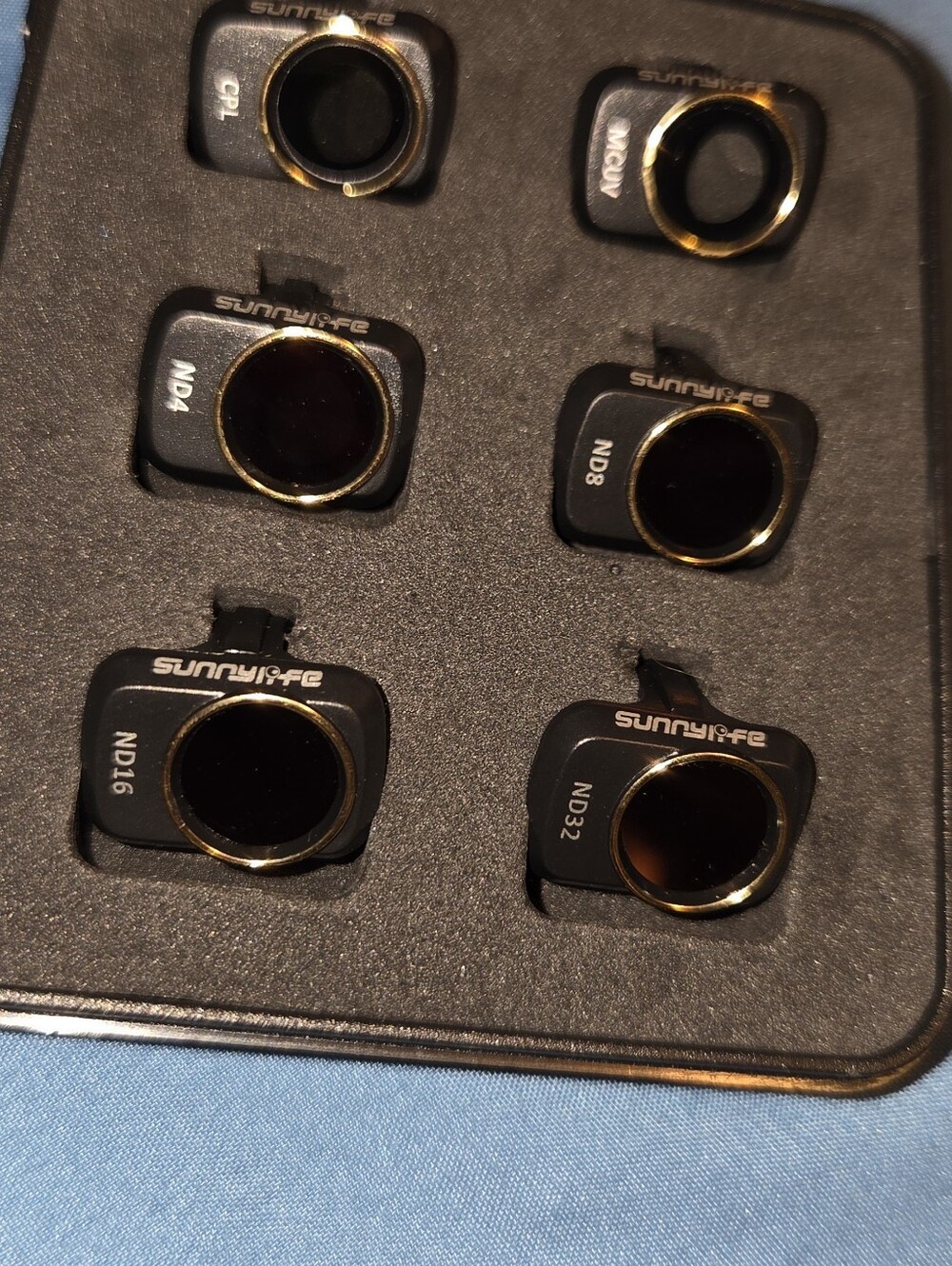 Sunnylife Black and Gold ND & CPL Lens Filter Kit for Drone Cameras